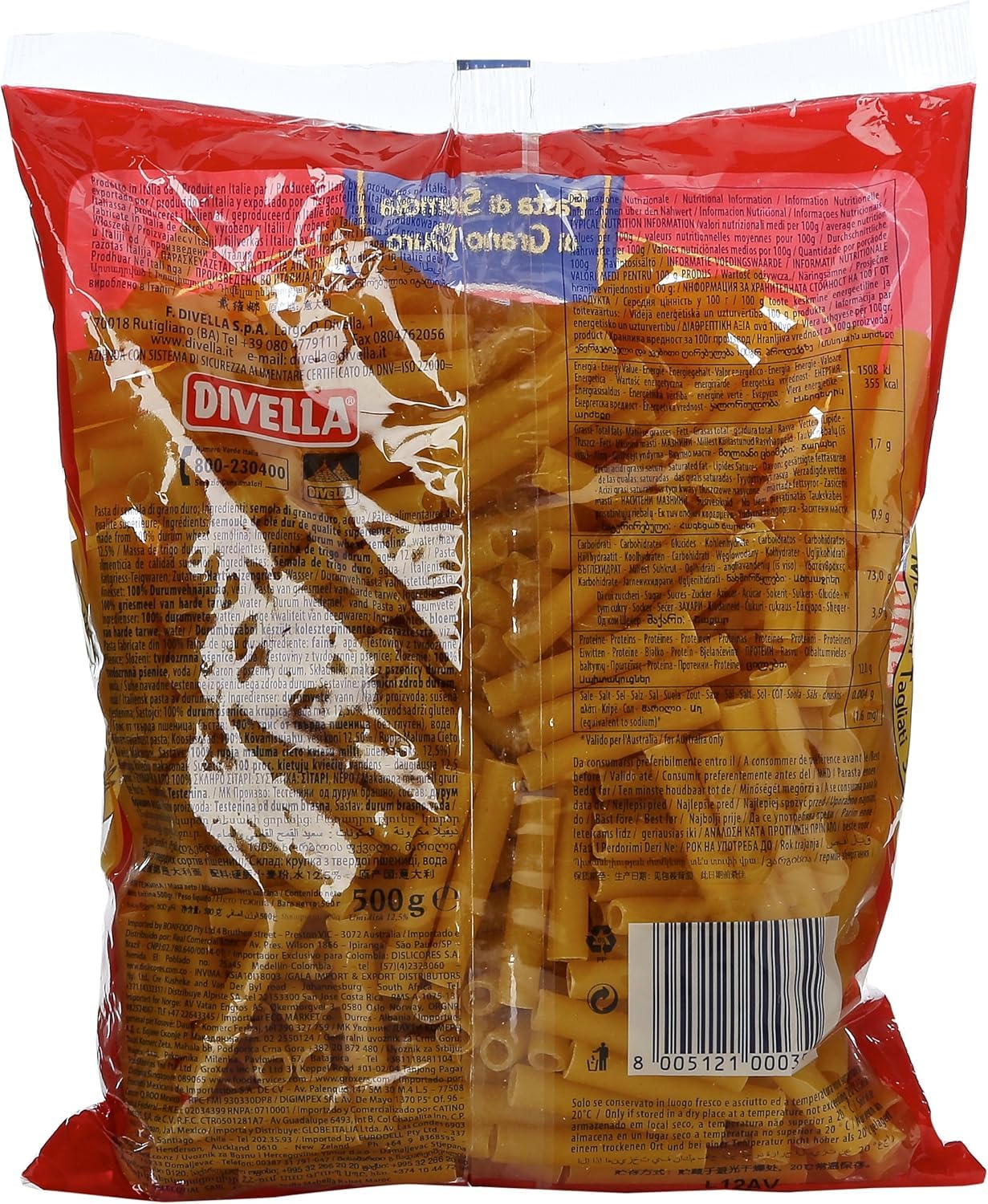 Italian Gourmet Mezzani Tagliati N.35 pâtes de blé dur 24 x 500g