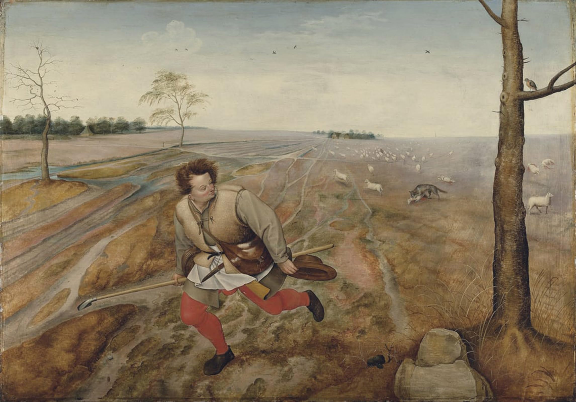 POSTERIIk Vintage Print Pop Art Landscape Artwork the Bad Shepherd by Pieter Brueghel the Younger Art Prints for Office Home Decor 60x90cm