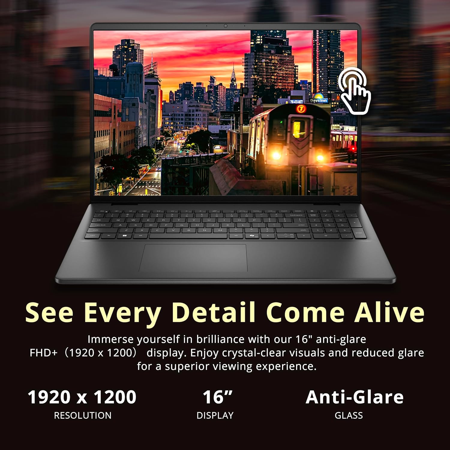 Dell 16" FHD+ Touchscreen Business Laptop, AMD Ryzen 7 250, 64GB DDR5, 5TB Storage(4TB SSD+1TB Docking Station Set), AMD Radeon Graphics, Backlit Keyboard, HD Webcam, Wi-Fi 6, Windows 11 Pro, Black