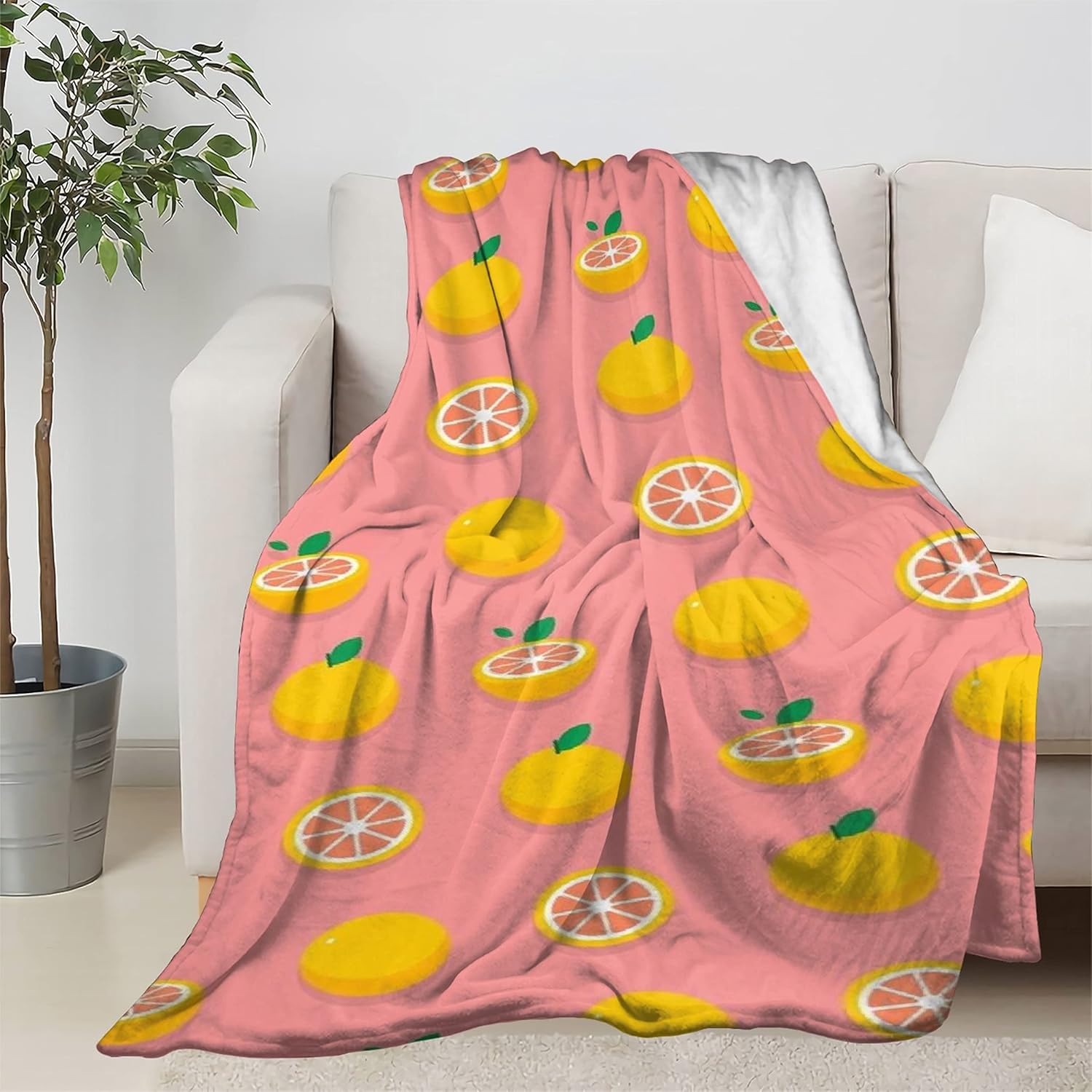 Hottest Sale Aopit Labs Lemon Pink Blanket Throw, The Best Gift for Family Friends, Flannel Cozy Microfiber for Couch Home Bed Sofa Travel Lap Chairs Dorm 120x90 Blanket for Family 🔥 Cashback up to 70% Aopit Labs Lemon Pink Blanket Throw, The Best Gift for Family Friends, Flannel Cozy Microfiber for Couch Home Bed Sofa Travel Lap Chairs Dorm 120x90 Blanket for Family