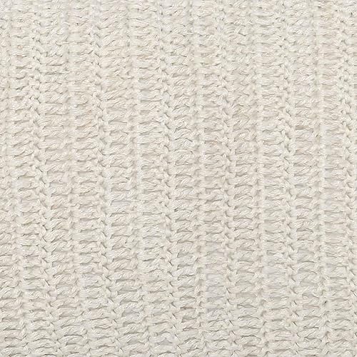 Miniatura 3 de Benjara - Almohada rectangular de tela con detalles tejidos a mano, color blanco