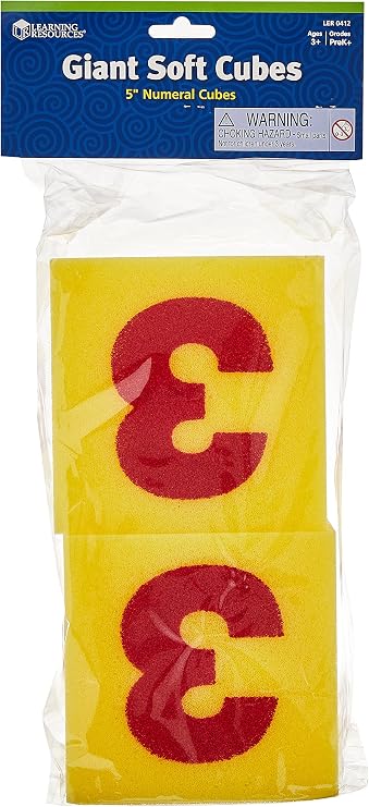 Learning Resources Giant Soft Cubes, Numerals