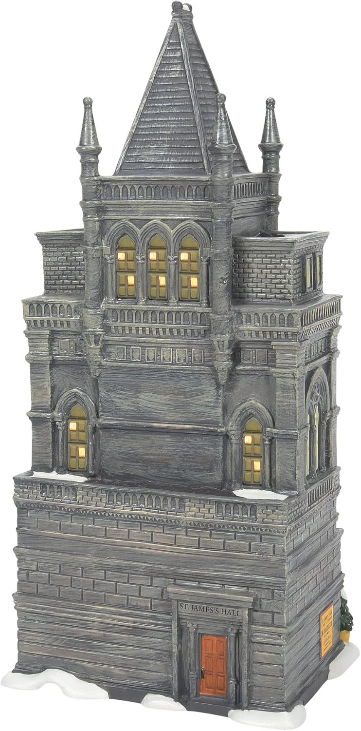 Department 56 Dickens Village St. James Concert Hall Lit Building, 11.42 Inch, Multicolor