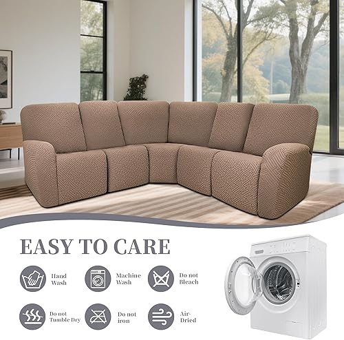 Miniatura 352 de Fundas 100% impermeables para sofá reclinable seccional, fundas para sofá reclinable en forma de L, funda para sofá seccional de esquina en forma de