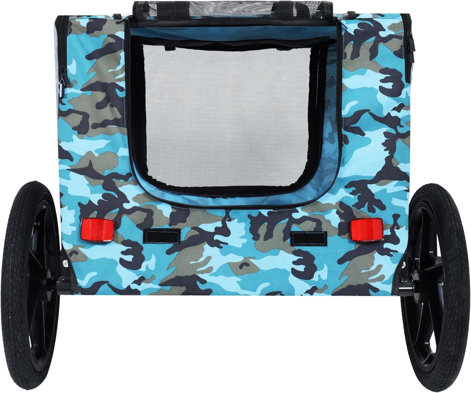 Heavy Duty Collapsible Pet Bike Trailer: 16-Inch All-Terrain Wheels & Universal Hitch - Foldable Dog/Cargo Carrier for Bicycles - Safe & Comfortable Transport for Small/Medium Pets