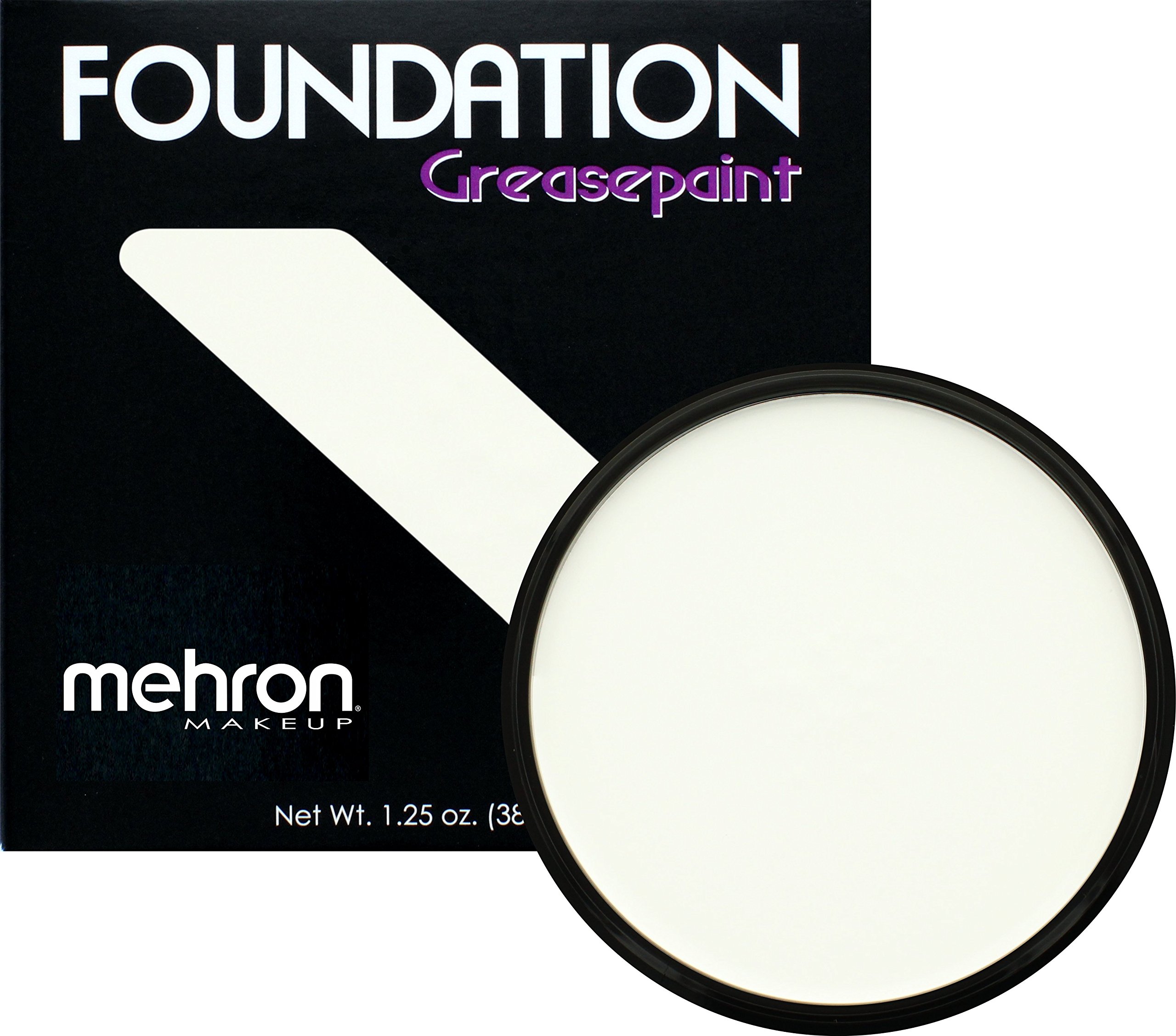MehronMakeup Foundation Greasepaint | Stage, Face Paint, Body Paint, Halloween Makeup 1.25 oz (38 g) (WHITE)