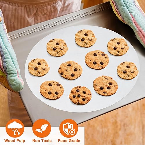 Miniatura 3 de 150 unidades de papel pergamino de 8 pulgadas, papel pergamino para hornear, papel pergamino antiadherente YUFDA para hornear, papel pergamino