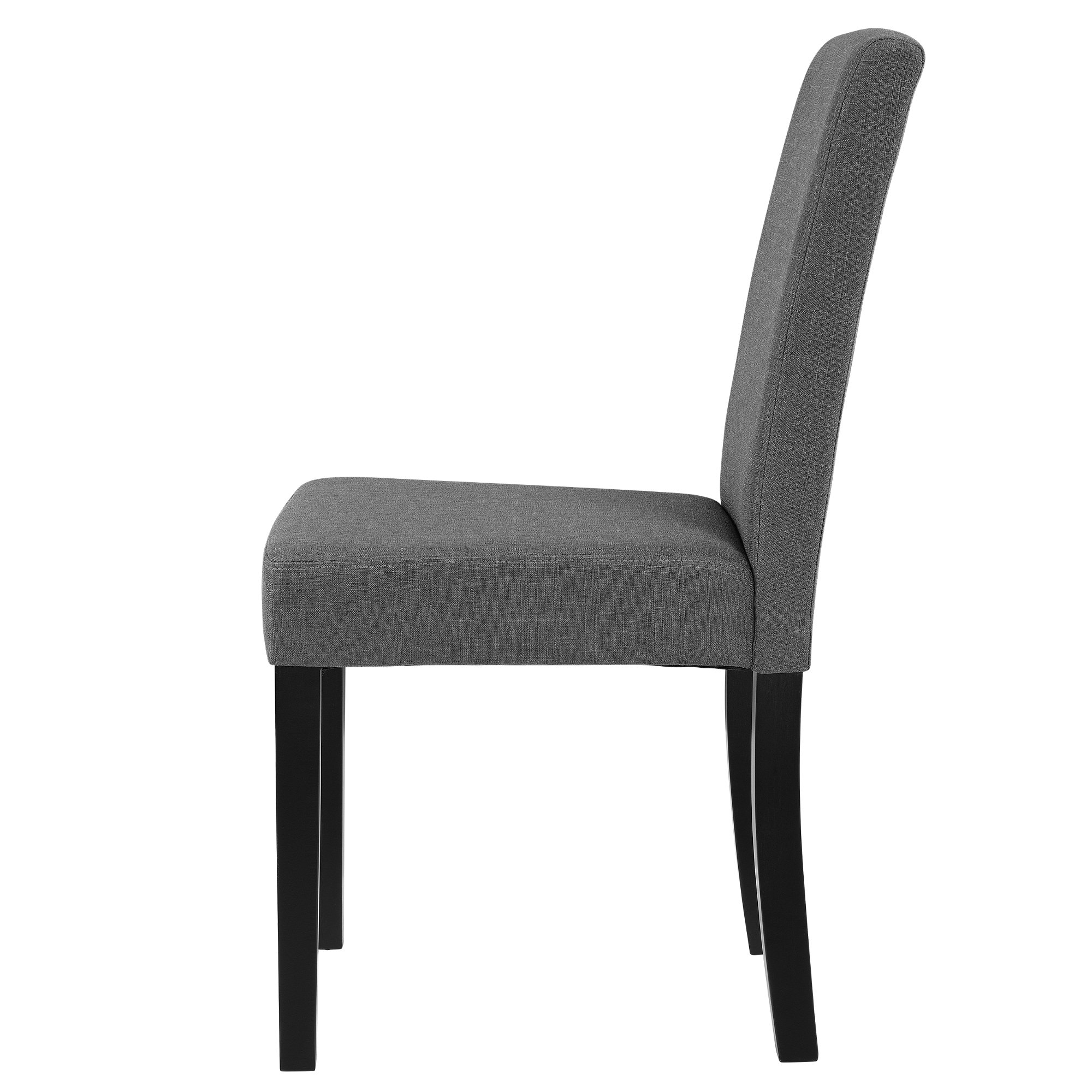 [en.casa] Conjunto de 6 Sillas de Comedor Hamburg Set de 6 Sillas de Cocina Elegantes y Acolchadas con Respaldo Alto Madera Tela 89 x 43 x 54 cm - Gris Oscuro