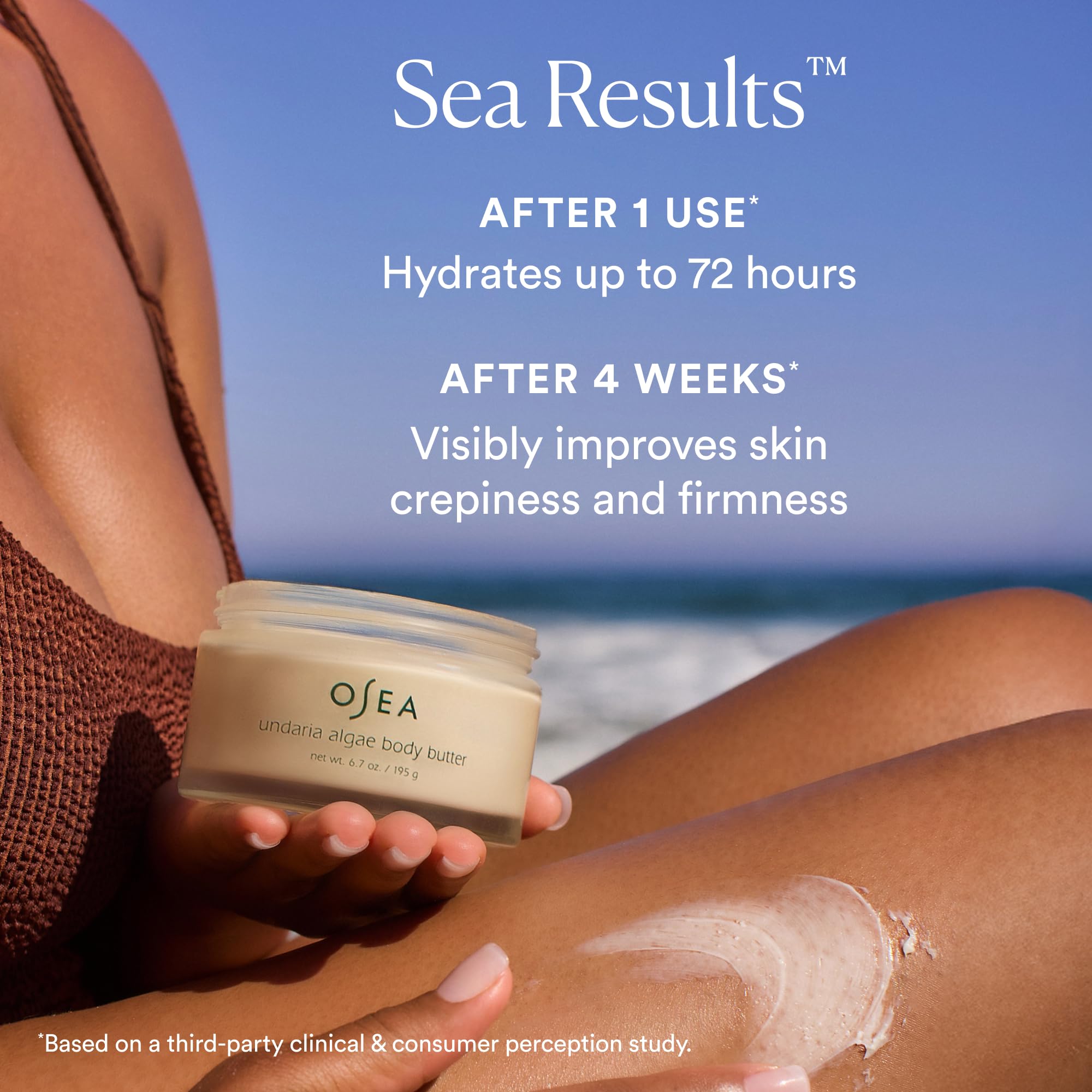 OSEA Undaria Algae Body Butter 6.7 oz | Ultra feuchtigkeitsspendend, trockene und kreppige Haut, straffere Haut, dicke Cremetextur, Undaria Seetang, sauber und vegan