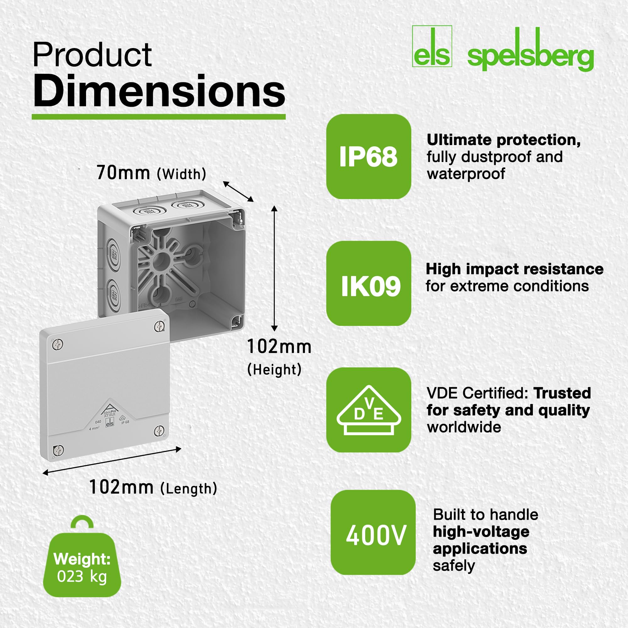 Spelsberg Abox Pro SLK-4², IP66/IP67/IP69 Junction Box with Cable Connectors Accessories - Image 4