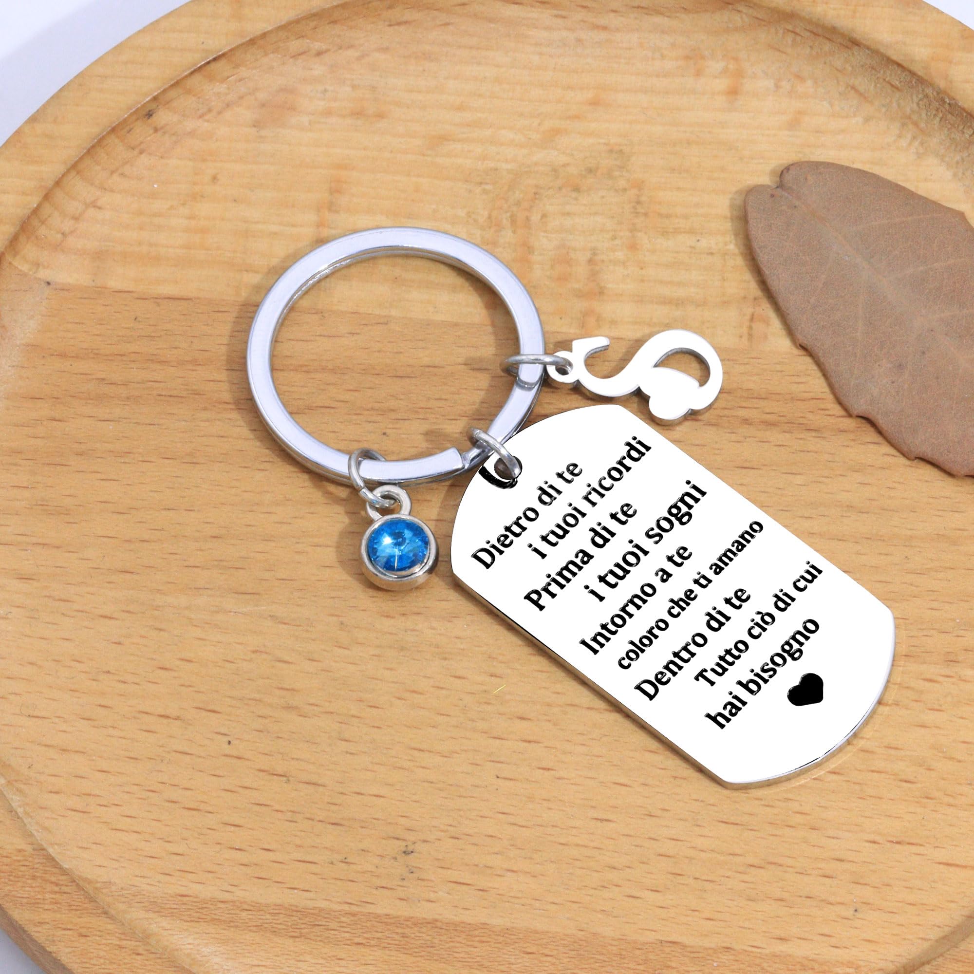 Inpirazione Portachiavi Regalo,Argento 26 Lettera A-Z Inglese Initial Pendente Portachiavi Per Le Donne Uomini Unisex Figlia Figlio Sorelle Amici Amante Compleanno Natale Laurea