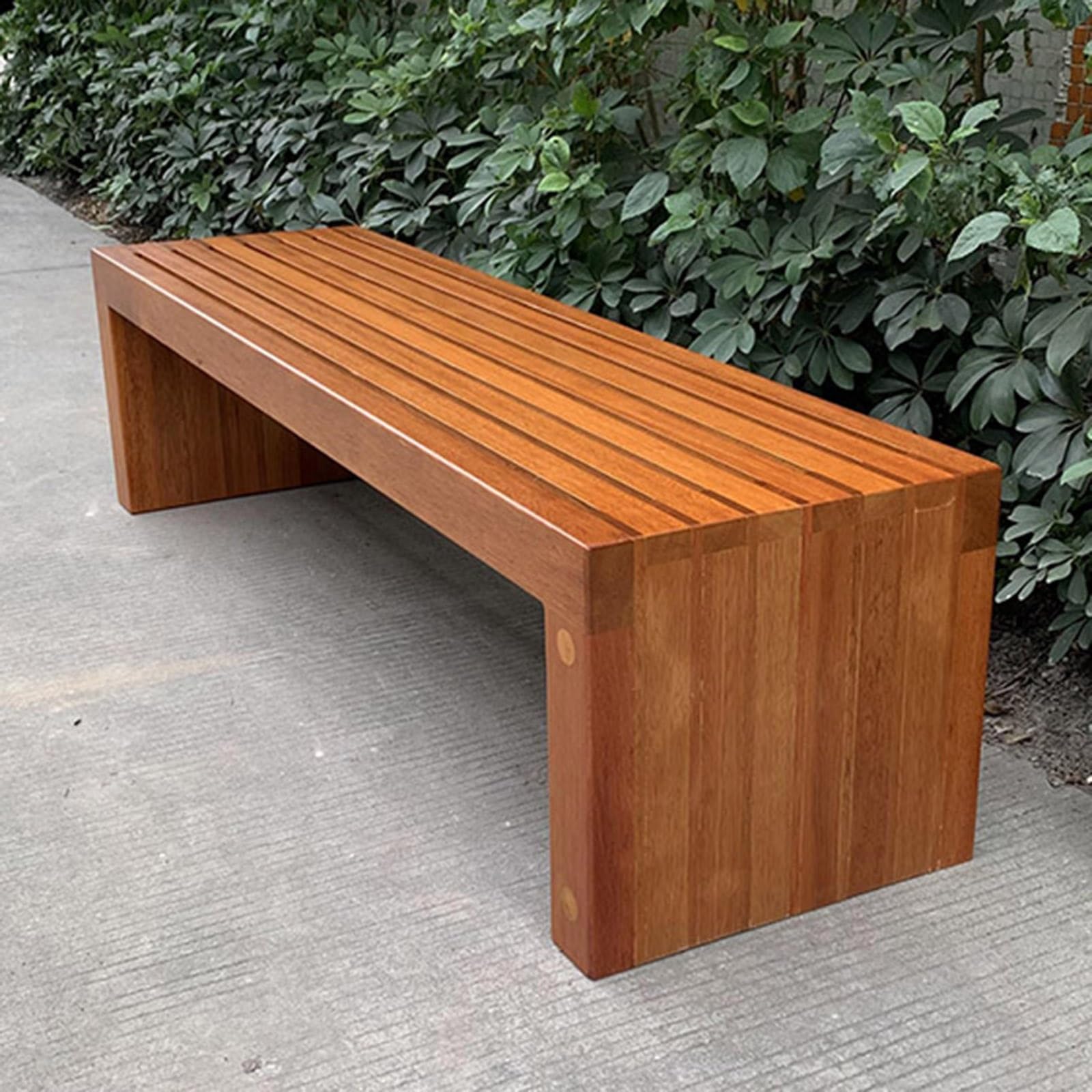 Panchina da Giardino, Panca in Legno per Sala da Pranzo, Ingresso, Giardino, Bordo Piscina, Panca da Pranzo Senza Schienale per Patio con Seduta a Doghe, Ideale per Esterni e Interni