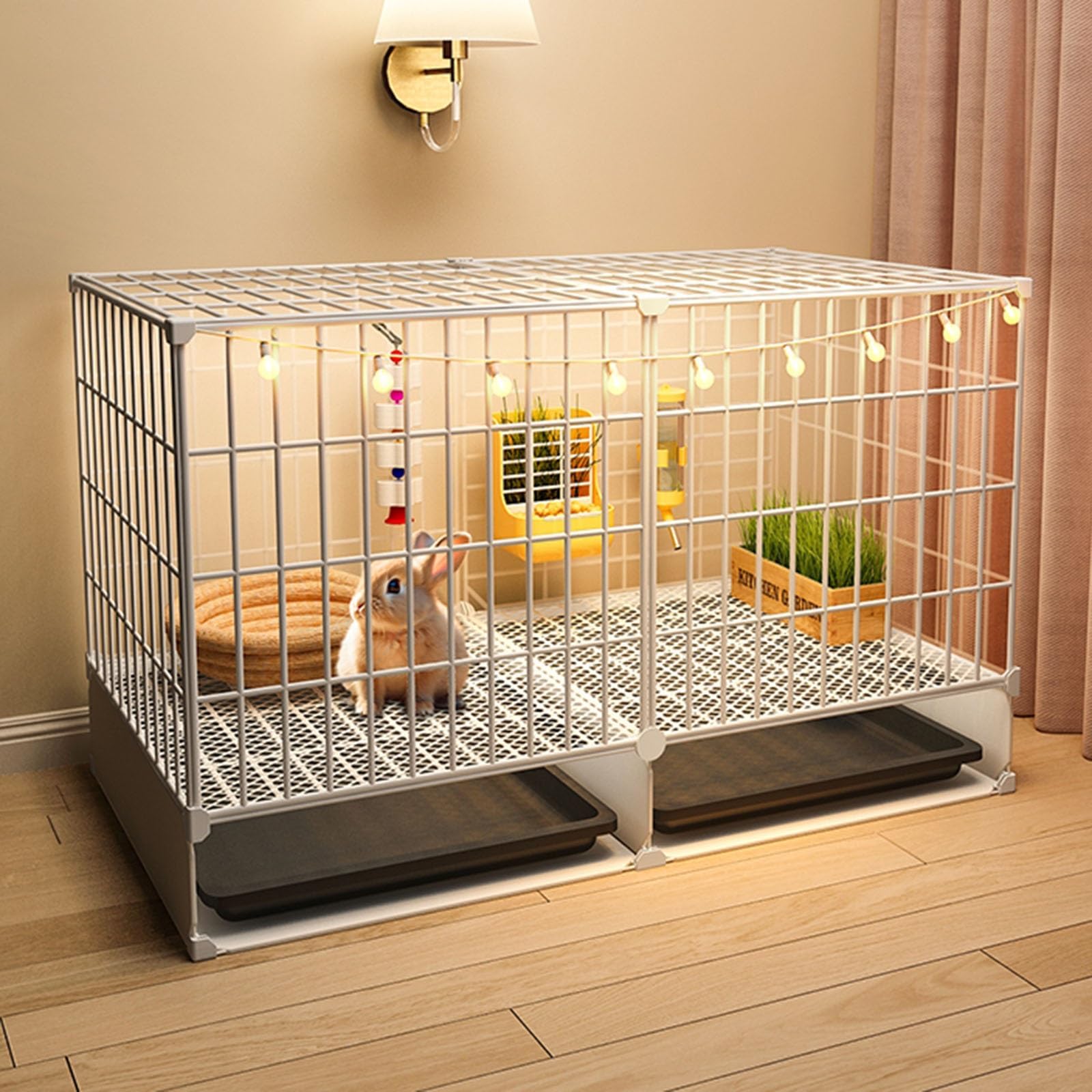 Bunny Hutch, Bunny Cage Bunnies Cage Small Animal Cage , Hd Guinea Pig Habitat Clear View, Transparent Acrylic Panel for Rabbits Hamsters Hedgehogs Ferrets Small Pets ( Color: 5pcs, Size : 72*35*52C
