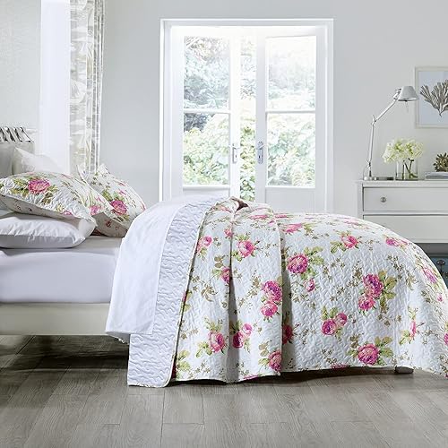 Miniatura 10 de Boryard Juego de edredón de 3 piezas, ligero y suave tamaño matrimonial, colcha de retazos grises (90 x 90 pulgadas), juego de ropa de cama de