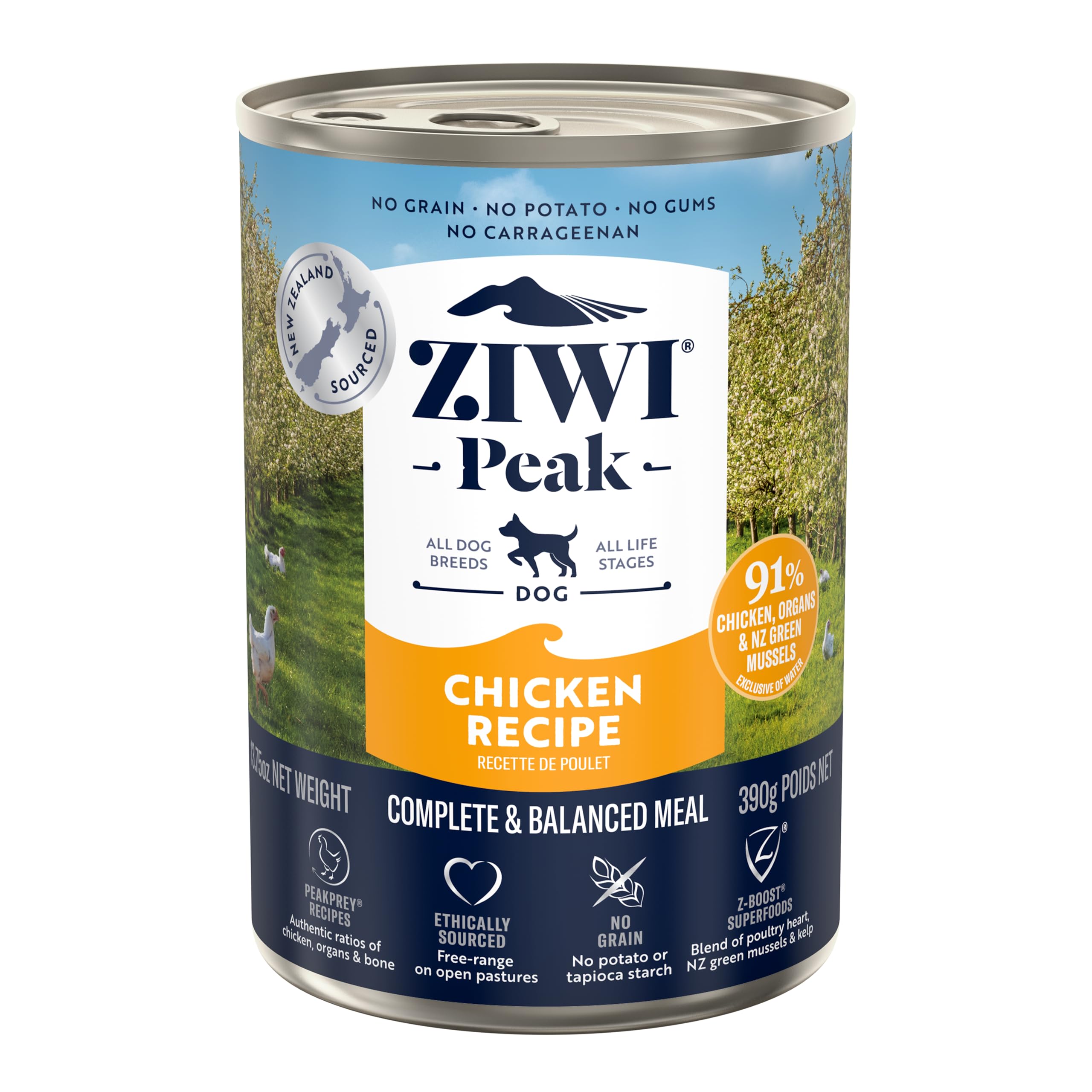 ZIWI Peak Canned Wet Dog Food – All Natural, High Protein, Grain