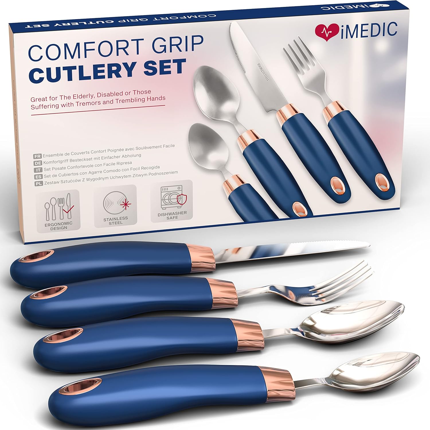 iMedic Designer Easy Grip Cutlery for Adults 1 Set of