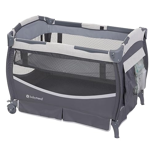 Miniatura 3 de Baby Trend Centro de guardería Deluxe II, Misty Grey Gris (Misty Grey),Azul (Bluebell),Menta acogedora,Rosa acogedor,Puntos Margarita,Doodle
