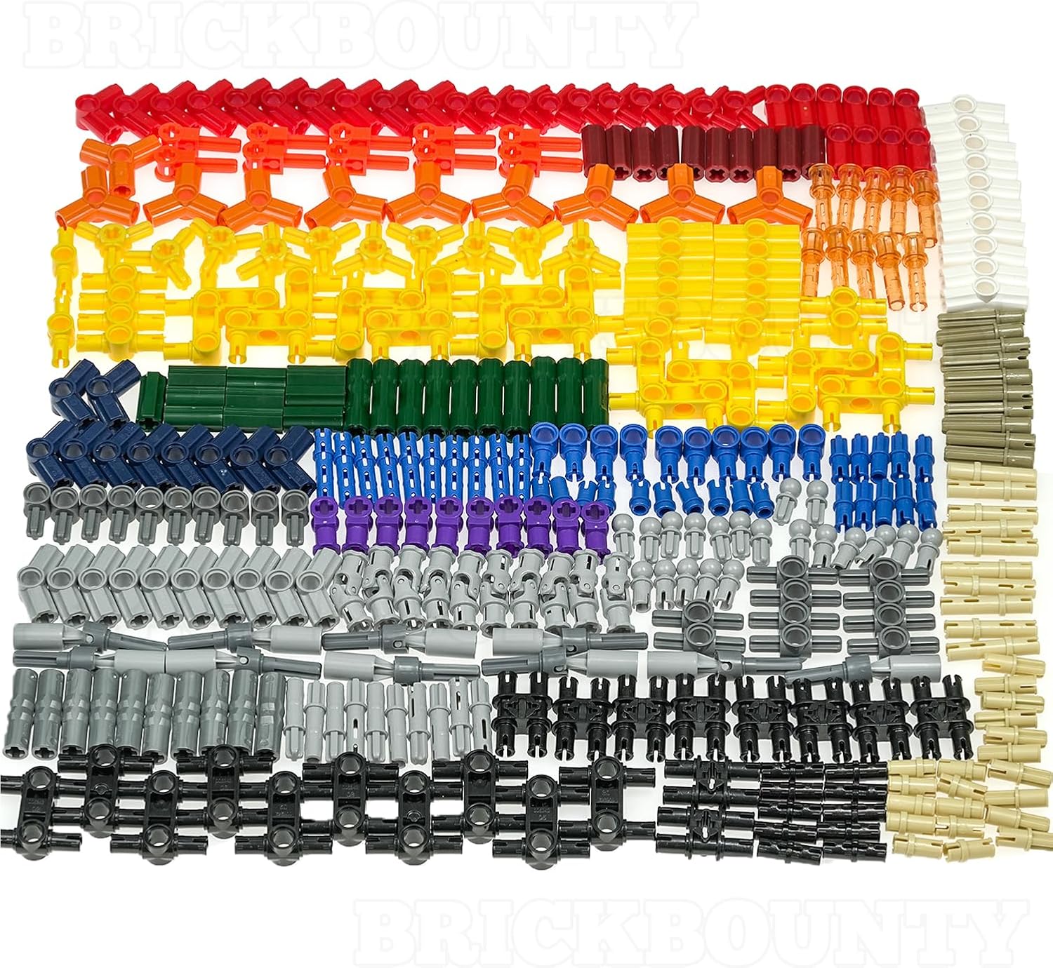 370 Pcs Technical-Part Compatible with Technic Building Block Set, Axles and Pins Connector, MOC Replacement Kit for Technical Building Blocks