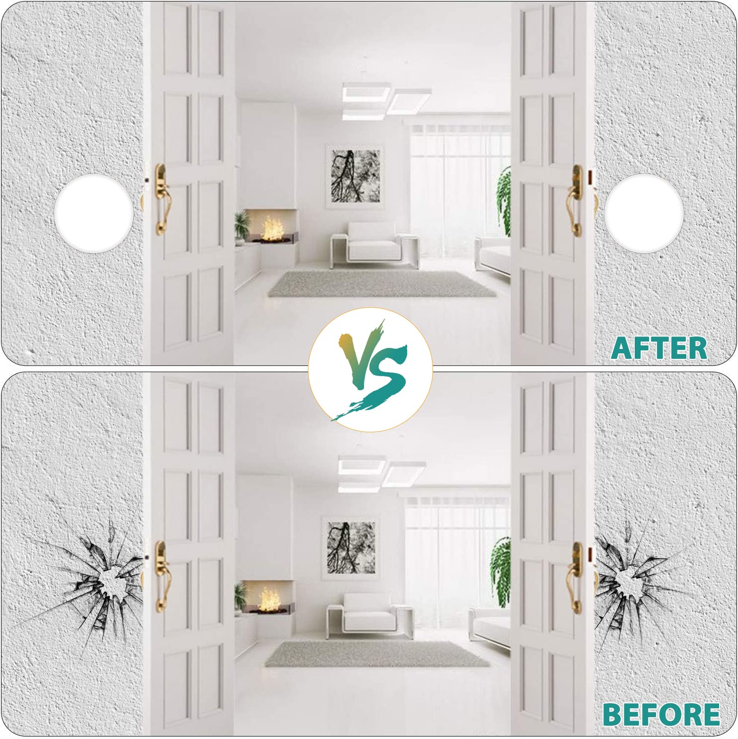 Door Stopper Wall Protector 4 PCS 3.15", Larger Silicone Door Handle Bumper, Wall Protectors with Self Adhesive Sticker for Protecting Wall