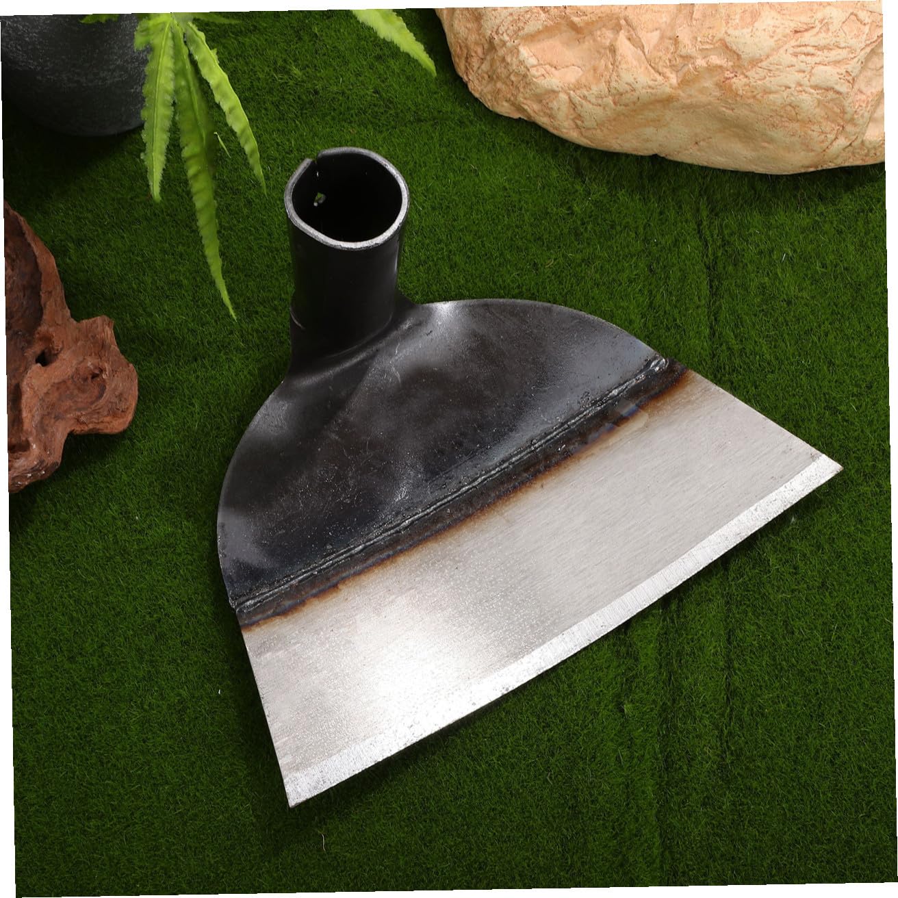 HOMSFOU Attrezzo da Giardino Manuale in Acciaio Manganese 23,5 Cm per Diserbo, Dissodare e Coltivare, Piccola da Giardinaggio senza Manico per Orto e Terreno
