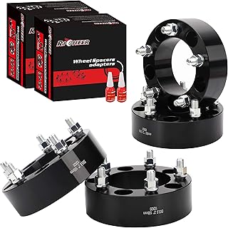 Richeer 4 PCS 2 inch Wheel Spacers 5x5.5 to 5x5.5(5x139.7 to 5x139.7) for 1994-2001 Dodge Ram 1500,1992-2006 F-o-r-d E·150, 1944-1986 J-e-e-p CJ with 1/2-20 Studs &108mm Bore