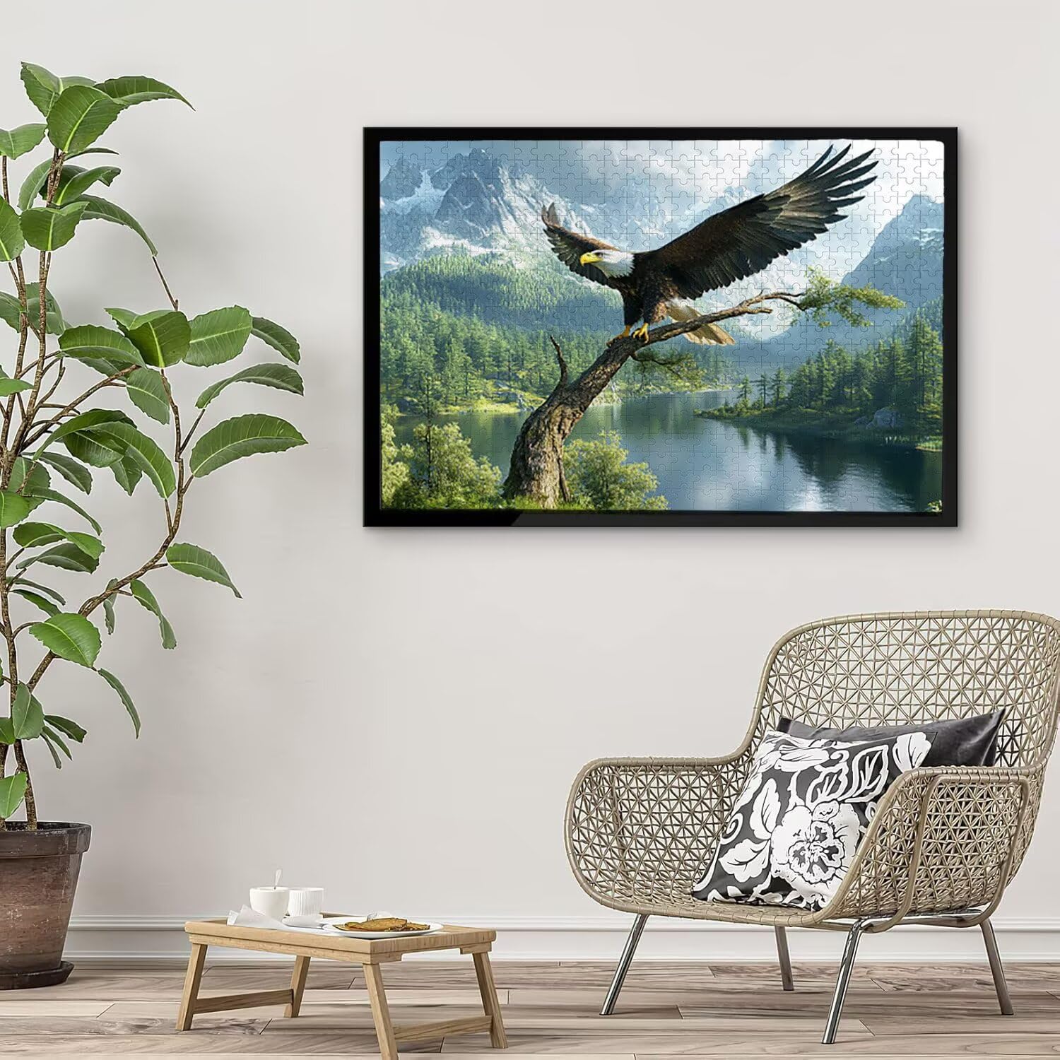 Drewniane puzzle dla dorosłych 1500 sztuk | Widok orła | Zabawki edukacyjne | Puzzle dla dorosłych i dekoracje rodzinne | Rozmiar 87 x 57 cm | Prezent dla dorosłych | Prezenty świąteczne (rozmiar
