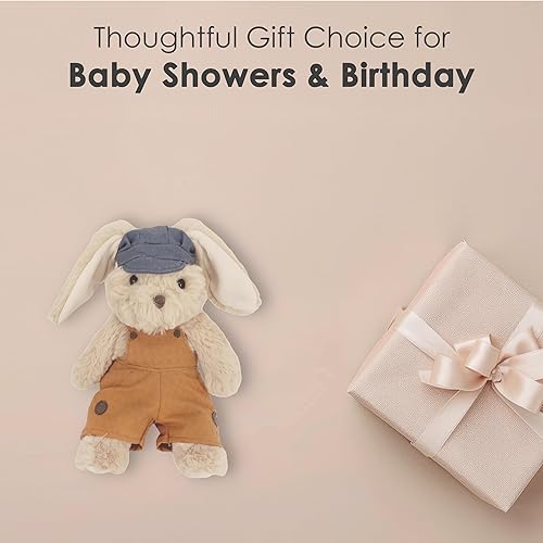 Miniatura 6 de MON AMI Peluche de conejo de Benjamin de Pascua con orejas flexibles y gorra de periódico juguetes de peluche de primera calidad para niños o niñas