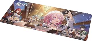 Honkai: Star Rail Mouse Pad Gaming Mouse Mat with Stitched Edges and Non-Slip Rubber 31.5 x 12 Inches (Multicolour-A)