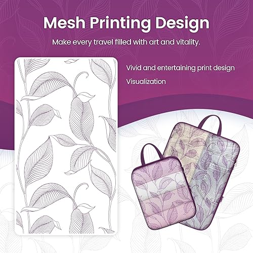 Miniatura 5 de Cambond Cubos de embalaje de compresión de malla transparente, cubos de embalaje para viajes, bolsas de viaje ligeras, organizador de equipaje de