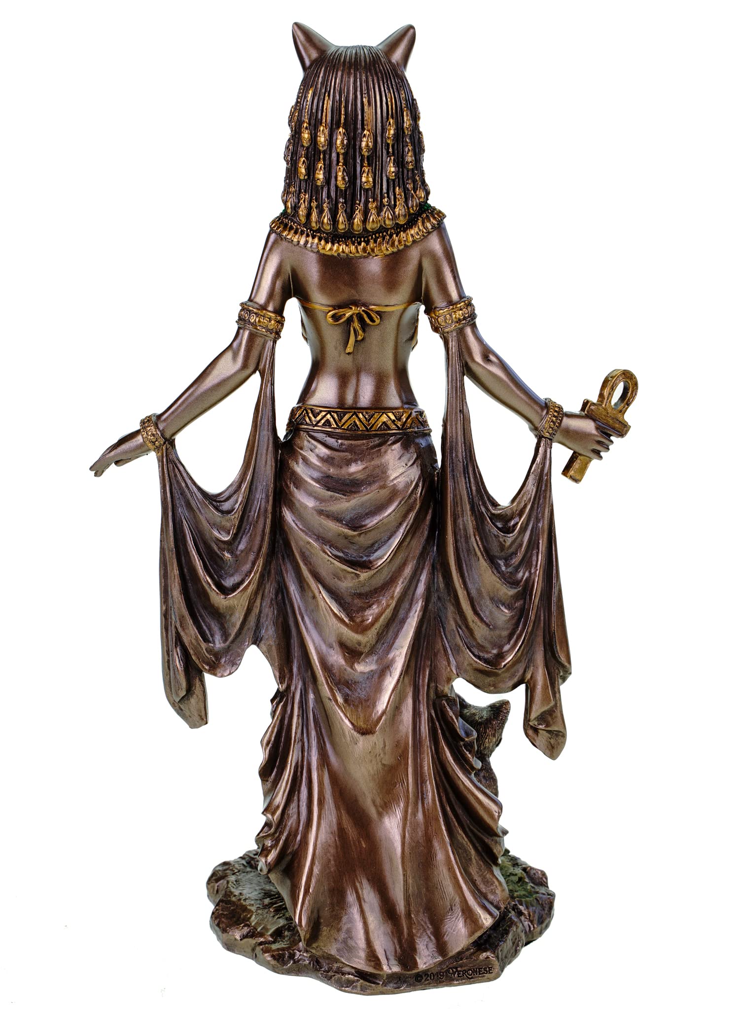 Veronese Figurka egipskiej bogini Bastet, 26 cm, motyw Egiptu i faraona, opalona