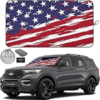 Vista 84 de Autoamerics Parasol de Parabrisas de Una Pieza - Parasol Cromado Líquido Plegable para Ventana Delantera de Auto para Carros SUV Camión - Protector