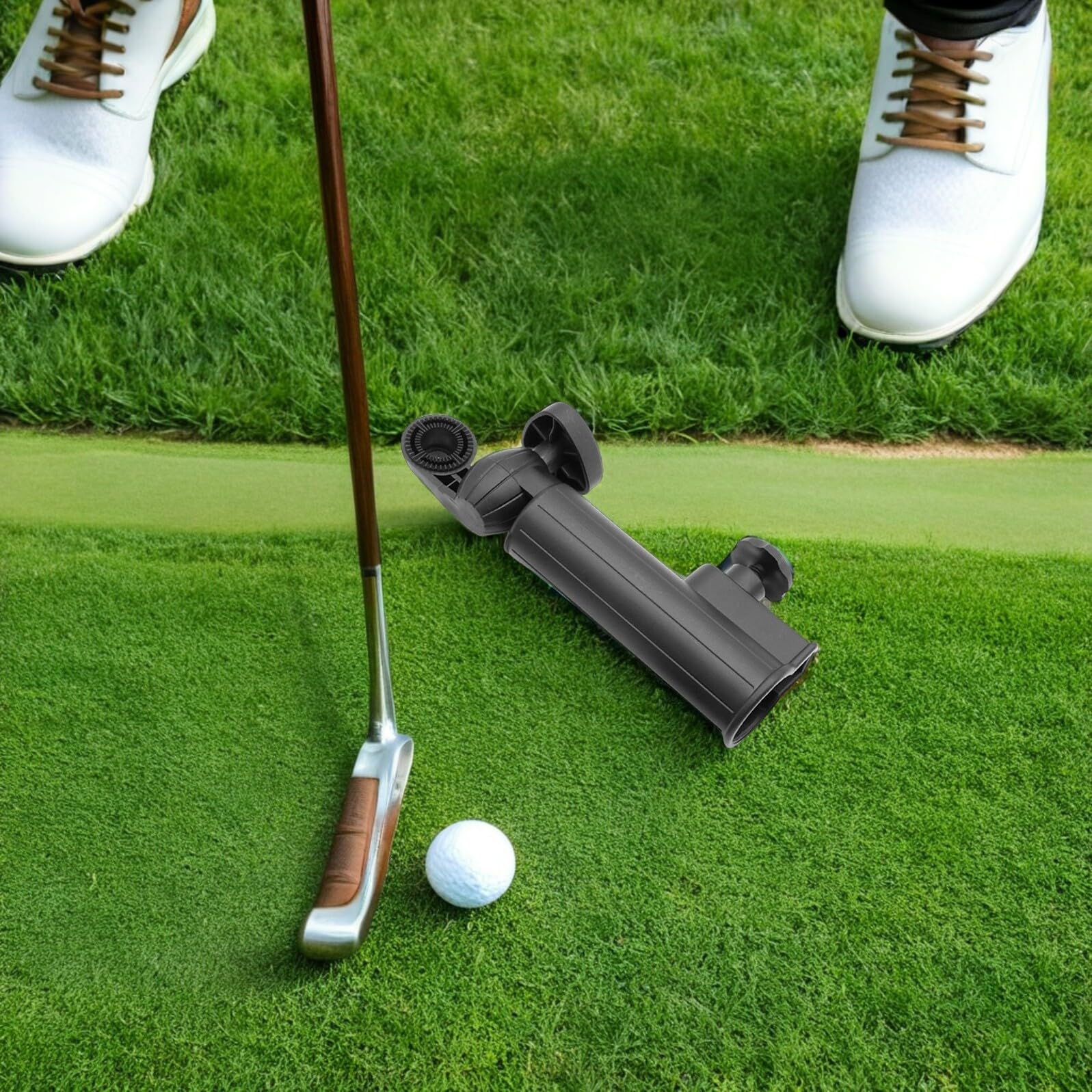 Zerodeko 2 Stück Verstellbare Golfschirmhalter aus Kunststoff mit Klemmfunktion Schirmständer für Golfwagen Sicherer Halt und Tragbar für Golfausrüstung