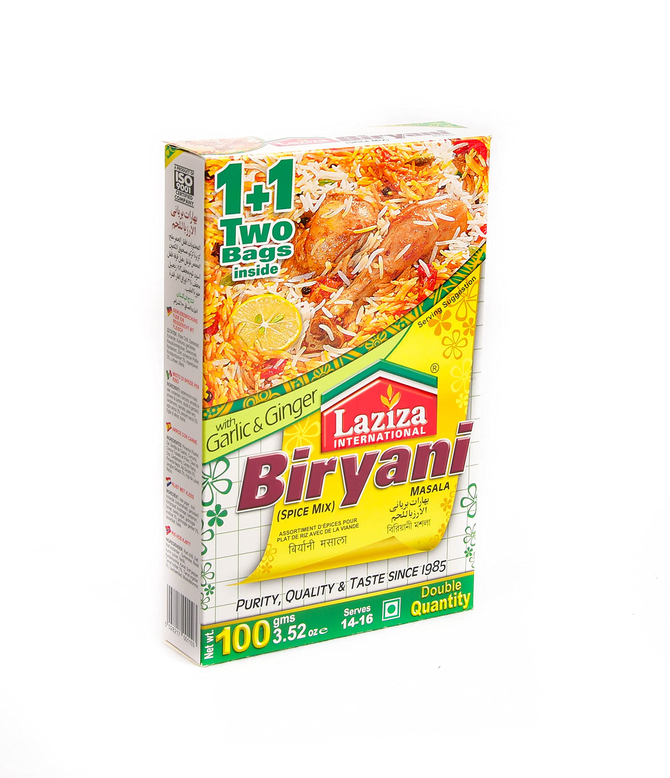 Laziza Biryani Masala - 6 pezzi, 100 g