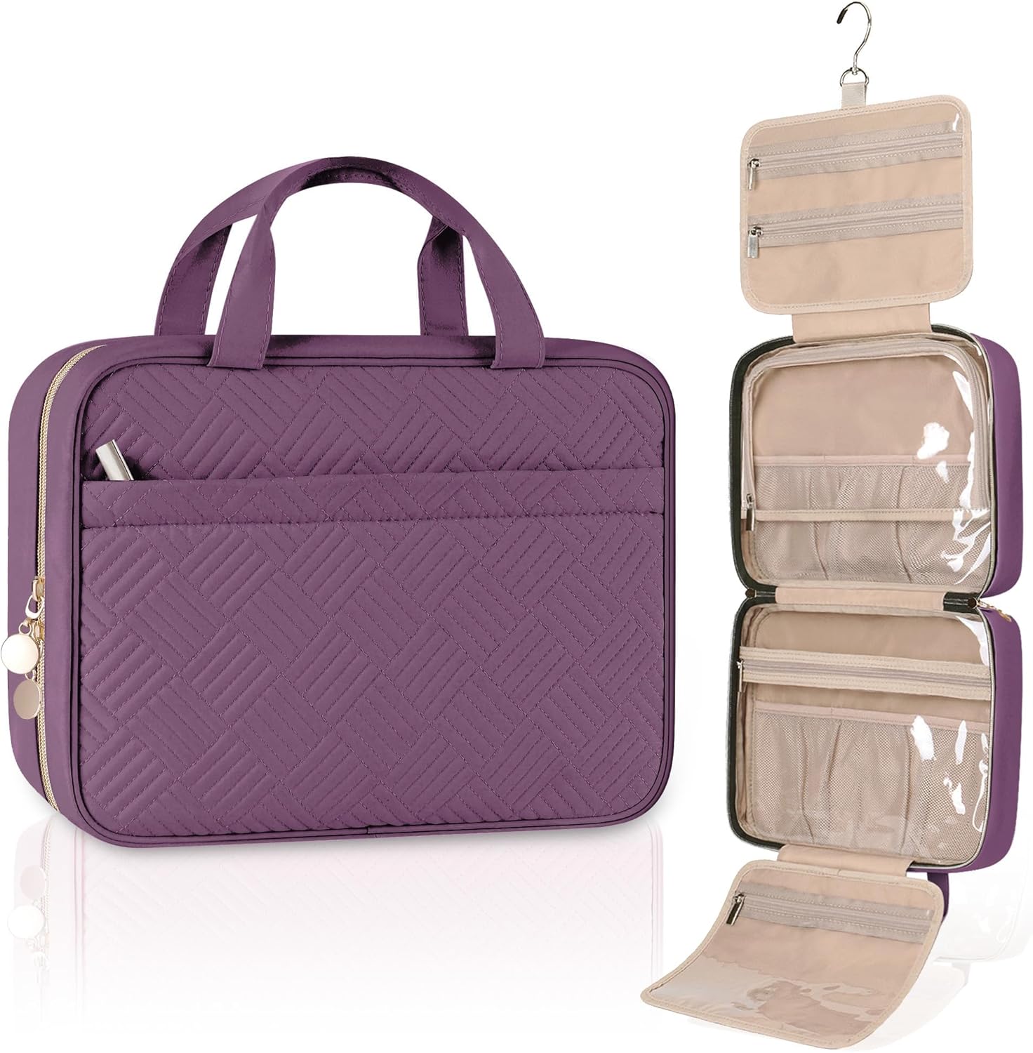 Amazon.com: BAGSVIEWER Travel Toiletry Bag for Women, Water-Resistant ...