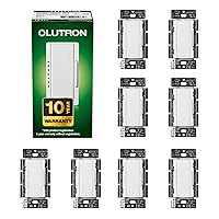 Vista 18 de Lutron - Interruptor de atenuación Maestro LED+ para bombillas LED regulables, halógenas e incandescentes, 150 W/unifolar o multiubicación, Biscuit