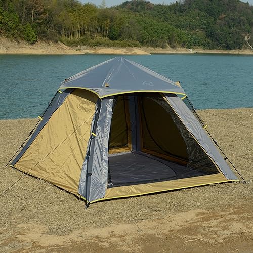 Miniatura 7 de Wind Tour Tienda de campaña familiar instantánea automática para 3-4 personas, tienda de campaña de instalación rápida para playa, viajes,