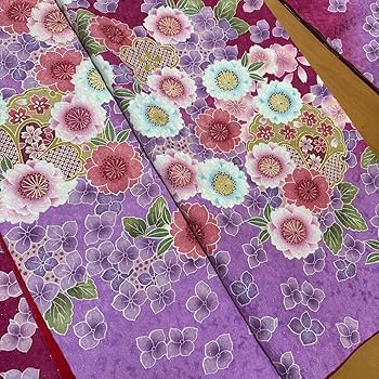 【6/25】振袖☆桜・紫陽花柄（紫色） Amazon.co.jp: 315振袖桜 紫陽花柄（紫色） : おもちゃ