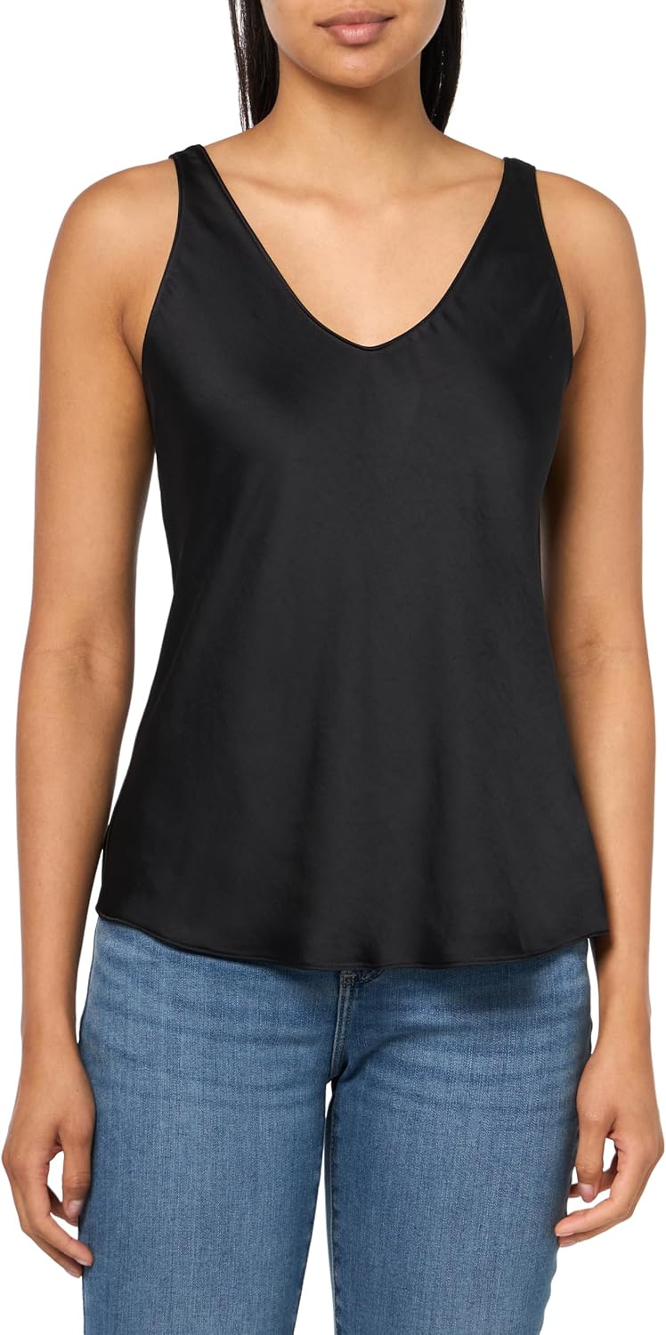 NIC+ZOE Women's Day Gloss Woven Scoop Tank XX-Large Black Onyx