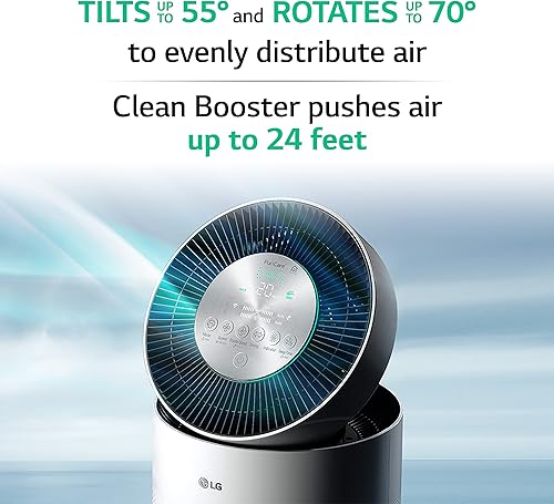 Miniatura 3 de LG PuriCare - Purificador de aire único de 360 grados con potenciador limpio, Wi-Fi ThinQ y control de voz (AS330DWR0), 310 pies cuadrados, color