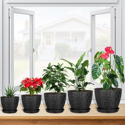 Miniatura 6 de 5 macetas para plantas, macetas de 7.56.55.74.94.1 pulgadas para plantas, maceta decorativa moderna para interiores, macetas de interior con drenaje