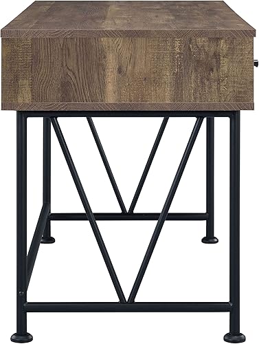 Vista 19 de Coaster Furniture - Escritorio antiguo color nuez moscada con patas en forma de V, Madera