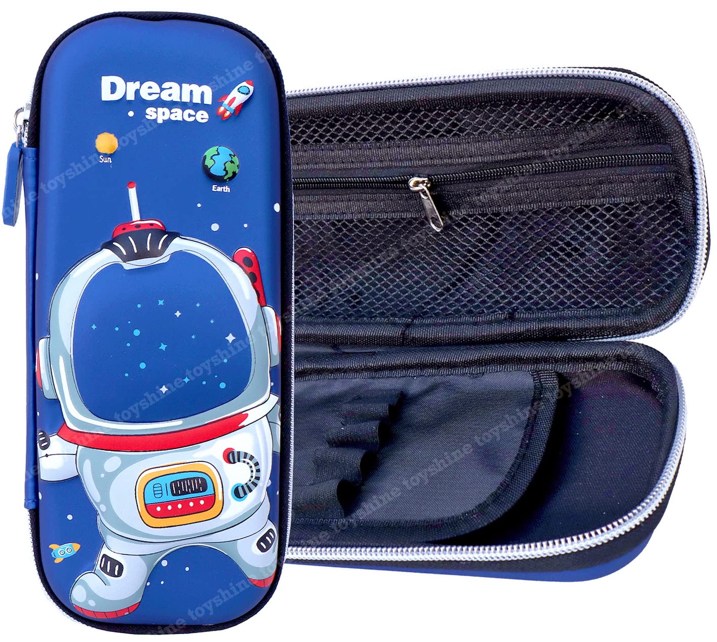 Toyshine Mega Space Explorer Hardtop Pencil Case with Multiple Compartments - Kids School Supply Organizer Students Stationery Box - Girls Pen Pouch- Multi-Color (B0B6JBZT8N) Amazon Price History, Amazon Price Tracker