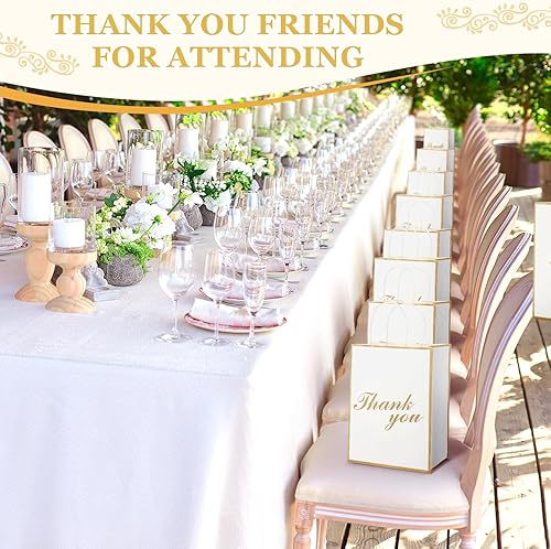 Miniatura 3 de Tenceur 50 bolsas de regalo de agradecimiento con asas, bolsas de regalo de fiesta de boda, bolsas de papel de agradecimiento a granel para