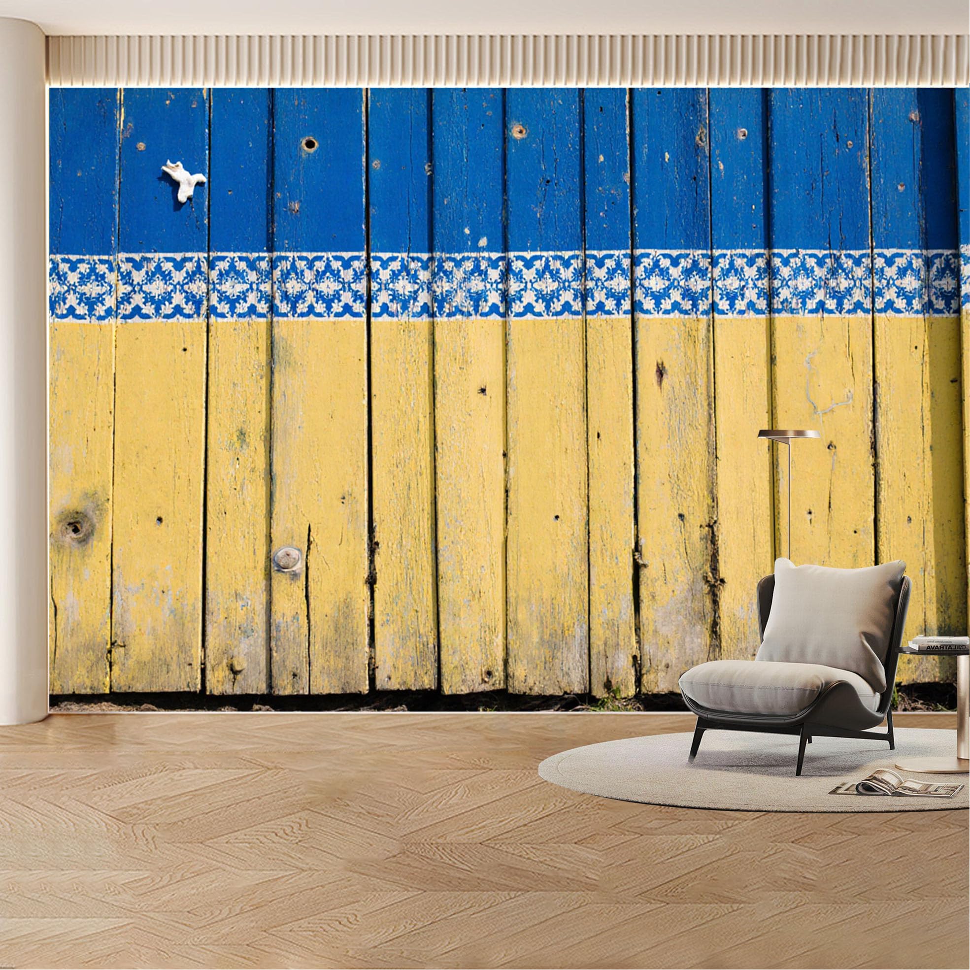 Custom Wall Mural Wallpaper Rustic Wooden Planks Landscape Wall Decor Large Wall Art Vintage Minimalist Style Removable SelfAdhesive Large Photo for Living Room， Bedroom， Office