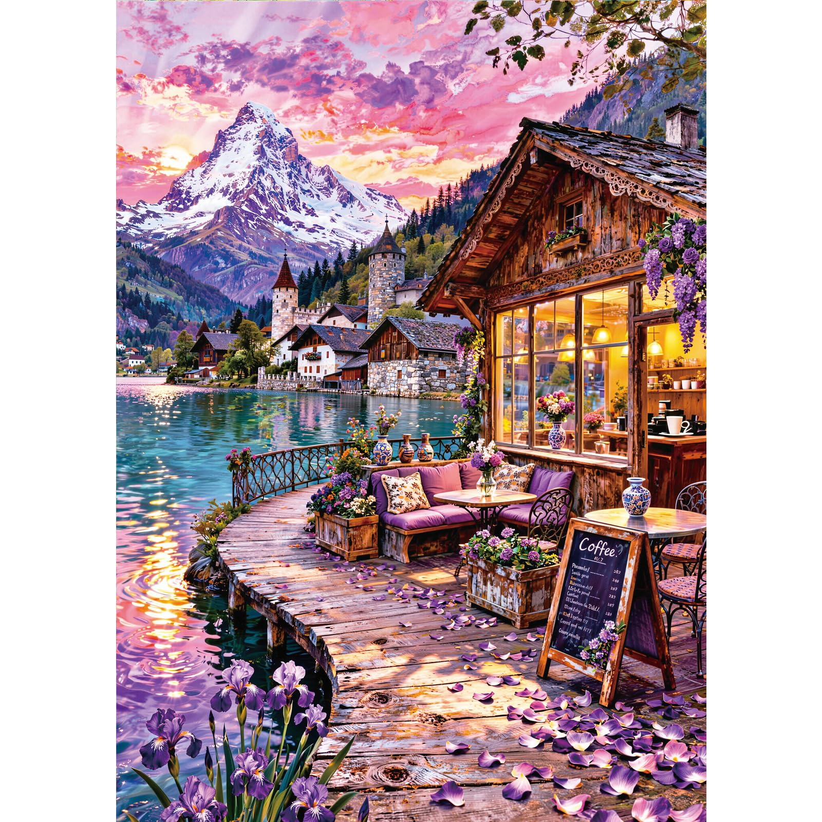 Jigsaw Puzzles For Adults 1000 Lakeside Cafe — image 1