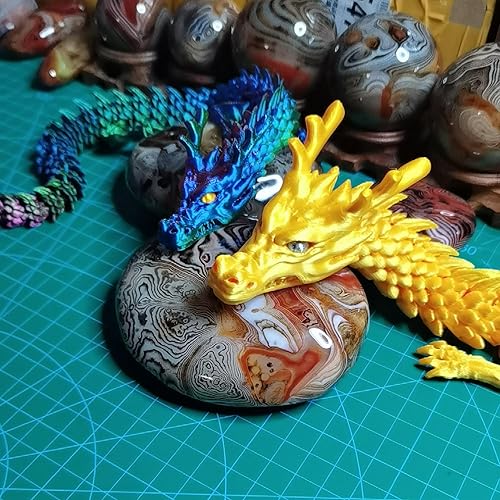Miniatura 2 de Dragón impreso en 3D, juguete articulado de dragón para ansiedad, juguetes flexibles de dragón para decoración de automóviles y figuras de adorno