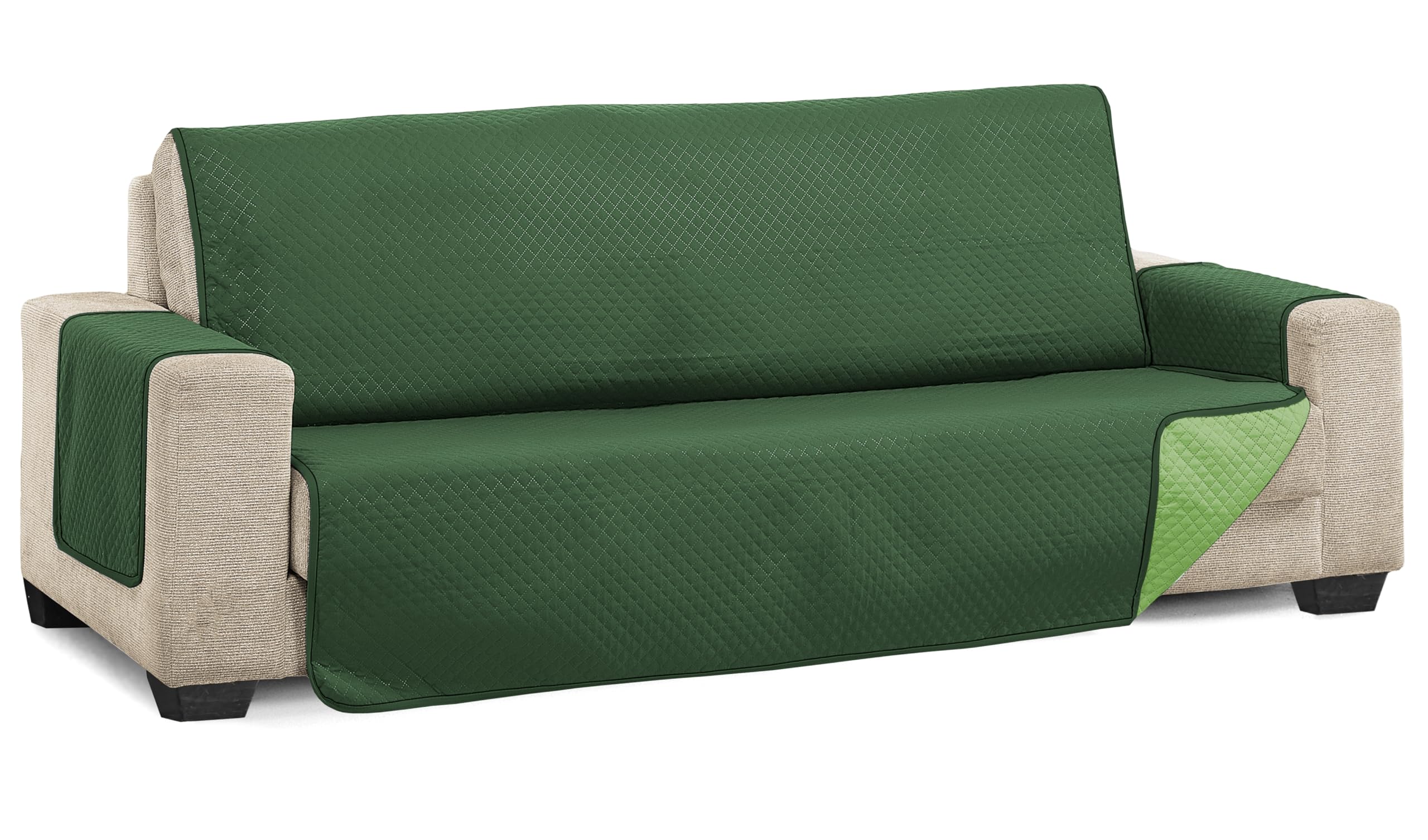 Martina Home Diamond 2 Seater Sofa Cover - Green/Bottle
