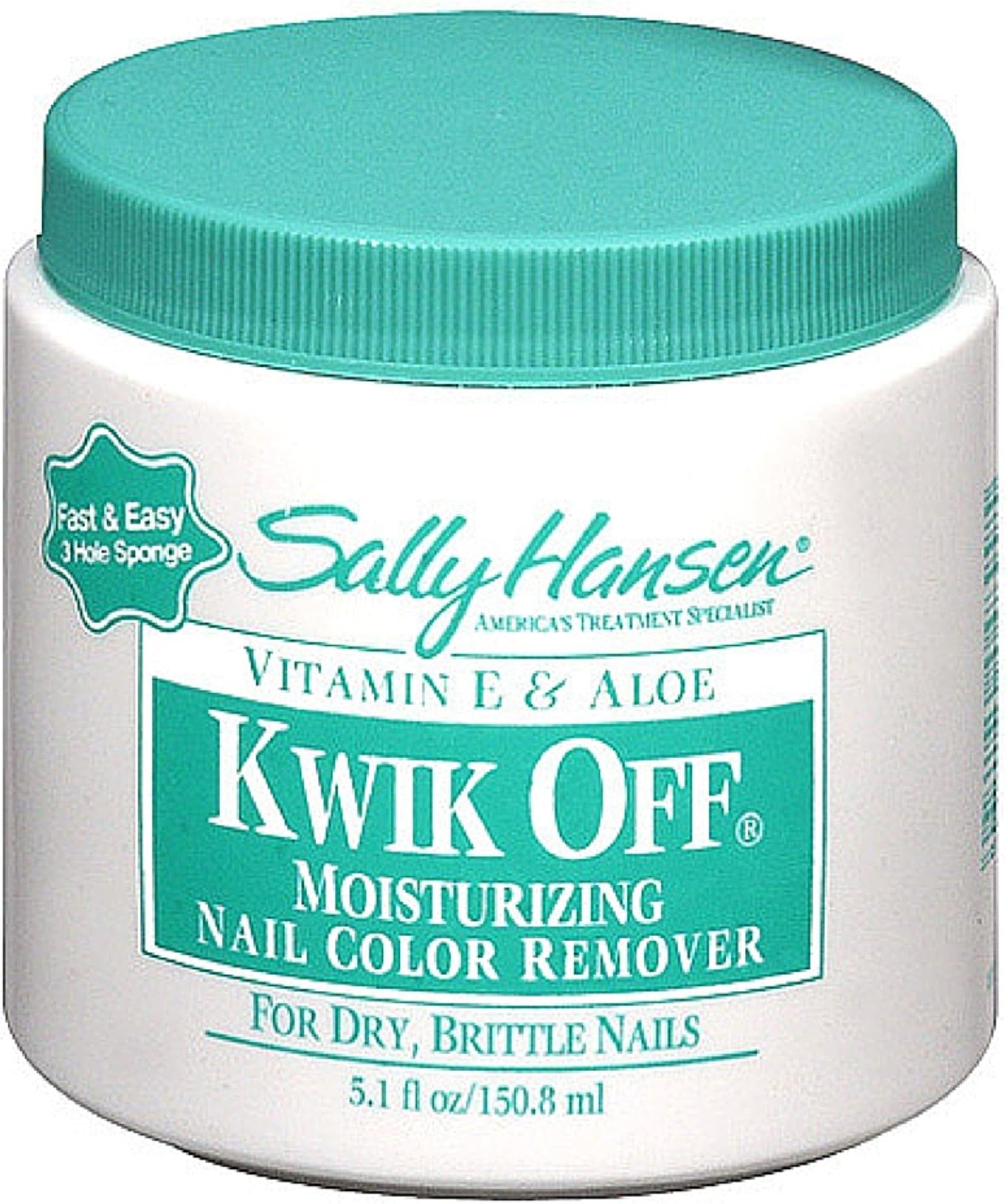 Sally Hansen Kwik Off Moisturizing Nail Color Remover with Vitamin E and Aloe 5.10 oz