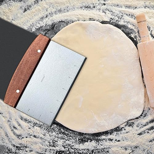 Miniatura 17 de Juego de espátulas de acero inoxidable, juego de espátulas para parrilla con mango de espiga completa y bordes biselados, espátula larga y ancha