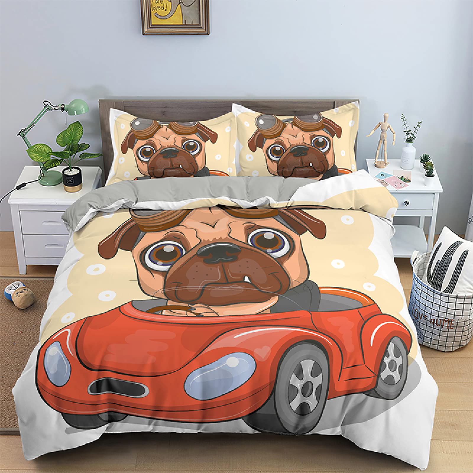 Fundas Nordicas 105 Barro Amasado Amarillo Ropa de Cama para Niños Adultos con Cremallera Suave Transpirable 110gsm Microfibra Fundas Nordicas 220x240 cm + 2 Fundas de Almohada 50x80 cm